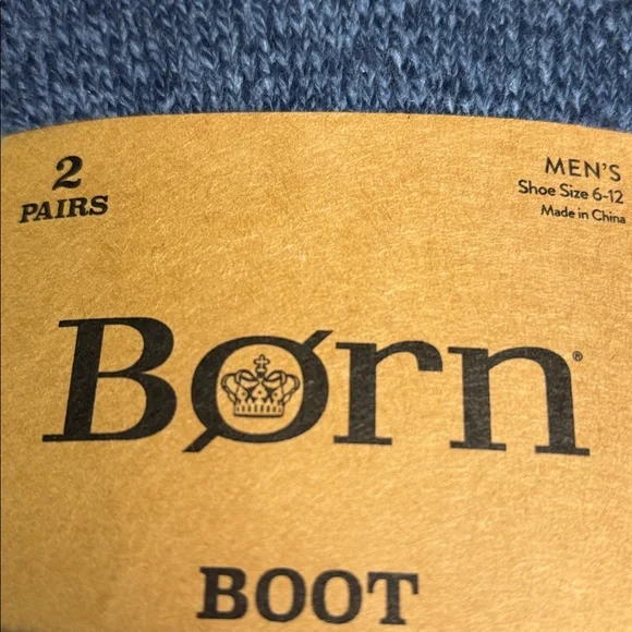 New Born Socks 2 Pair Men’s Blue Super Soft Boot Socks Casual Activewear Classic - Picture 6 of 13